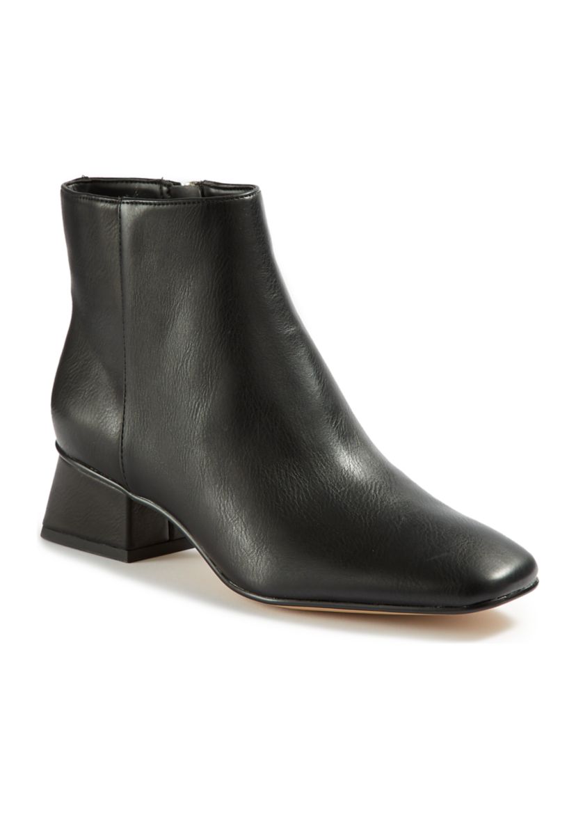 Daysi Square Toe Block Heel Booties