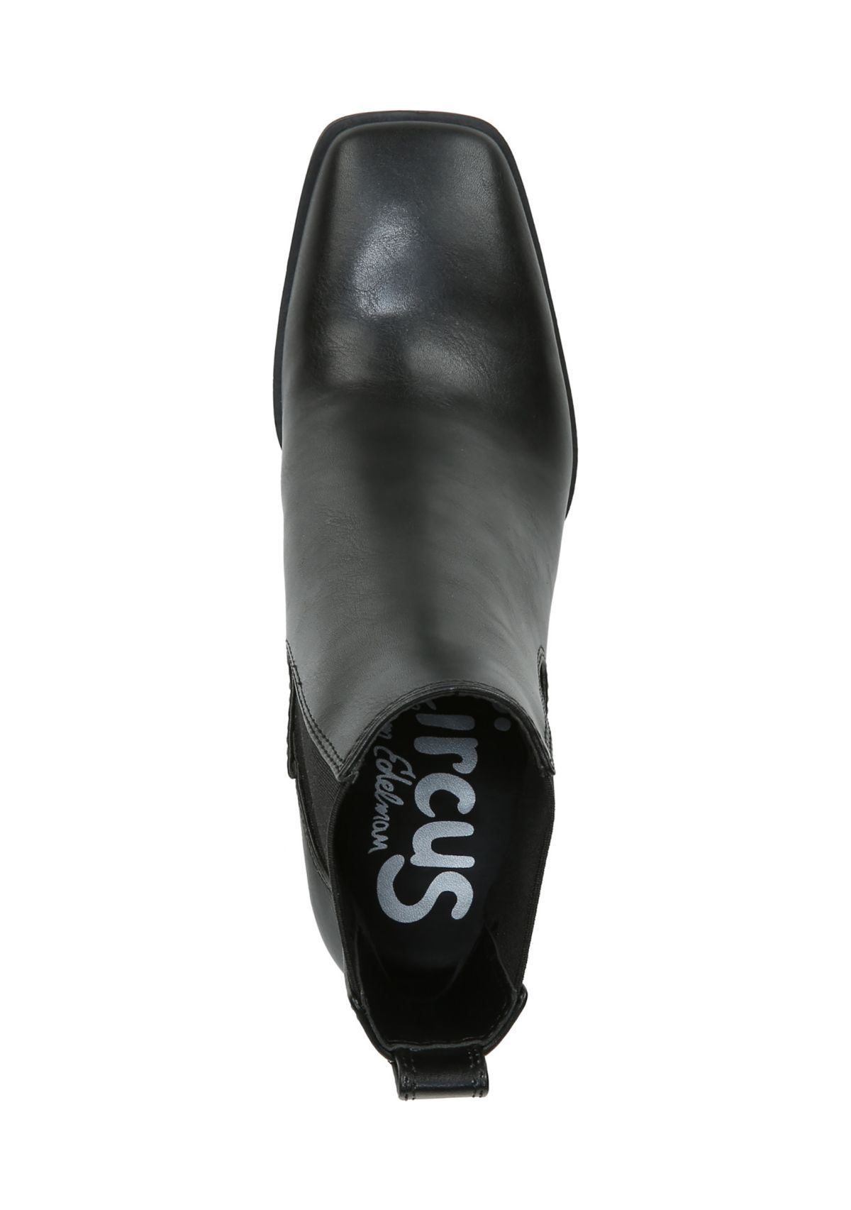 Polly Square Toe Block Heel Booties- Black