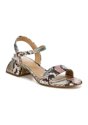 snake print sandals flat