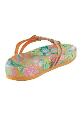 Jules Print Footbed Sandals