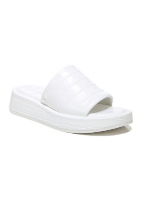 Latasha Slide White Croc