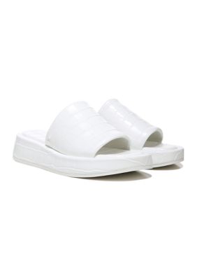 Latasha Slide White Croc