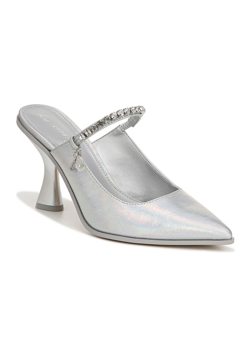 Silver Dress Mules