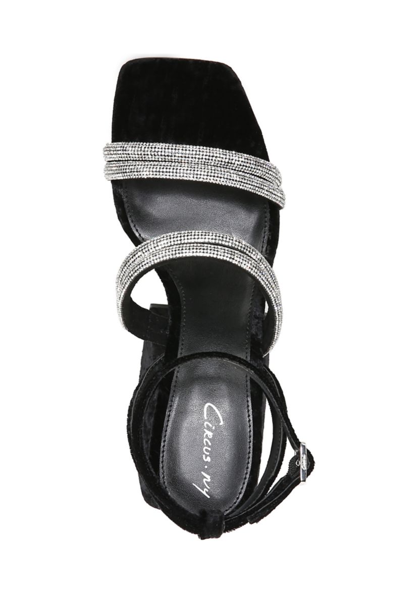 Mila Jewel Embellished Platform Heeled Sandals 