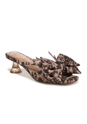 Circus NY by Sam Edelman Women's Natalina Bow Kitten Sandals, Brown, 7.5M