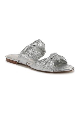 Circus NY by Sam Edelman Women's Marissa Knot Slide Sandal, Silver, 12M