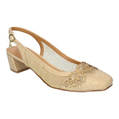 J ReneÃ© Women's Faleece Pumps, Gold, 8M -  0732105007751