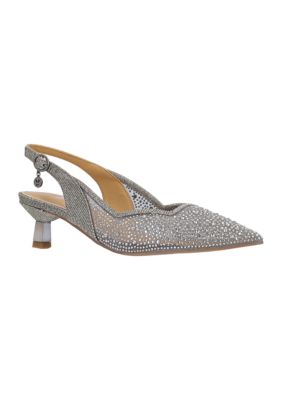 J ReneÃ© Women's Aleksa Slingback Kitten Heels, 6.5M