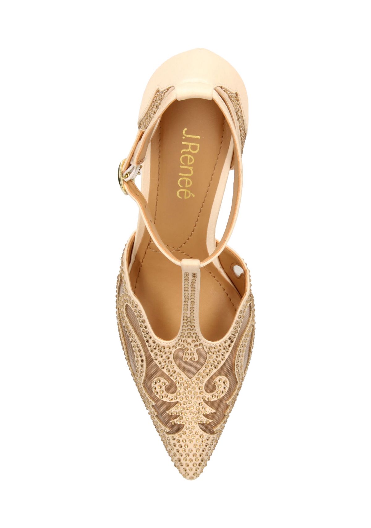 Lisha Pointed Toe T-Strap Heels