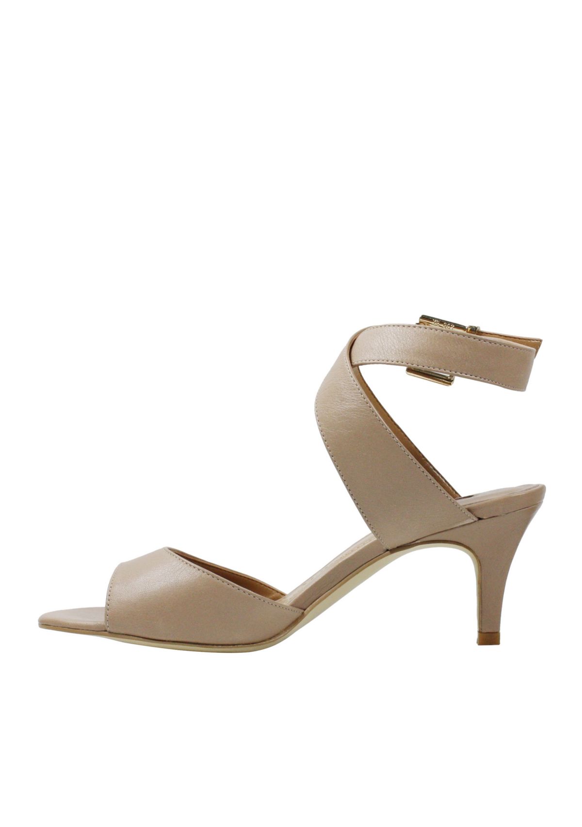 Soncino Criss Cross Ankle Strap Mid Heel Sandal  2.25 IN Heel