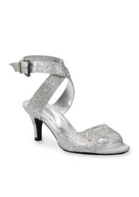 rhinestone ankle strap pumps