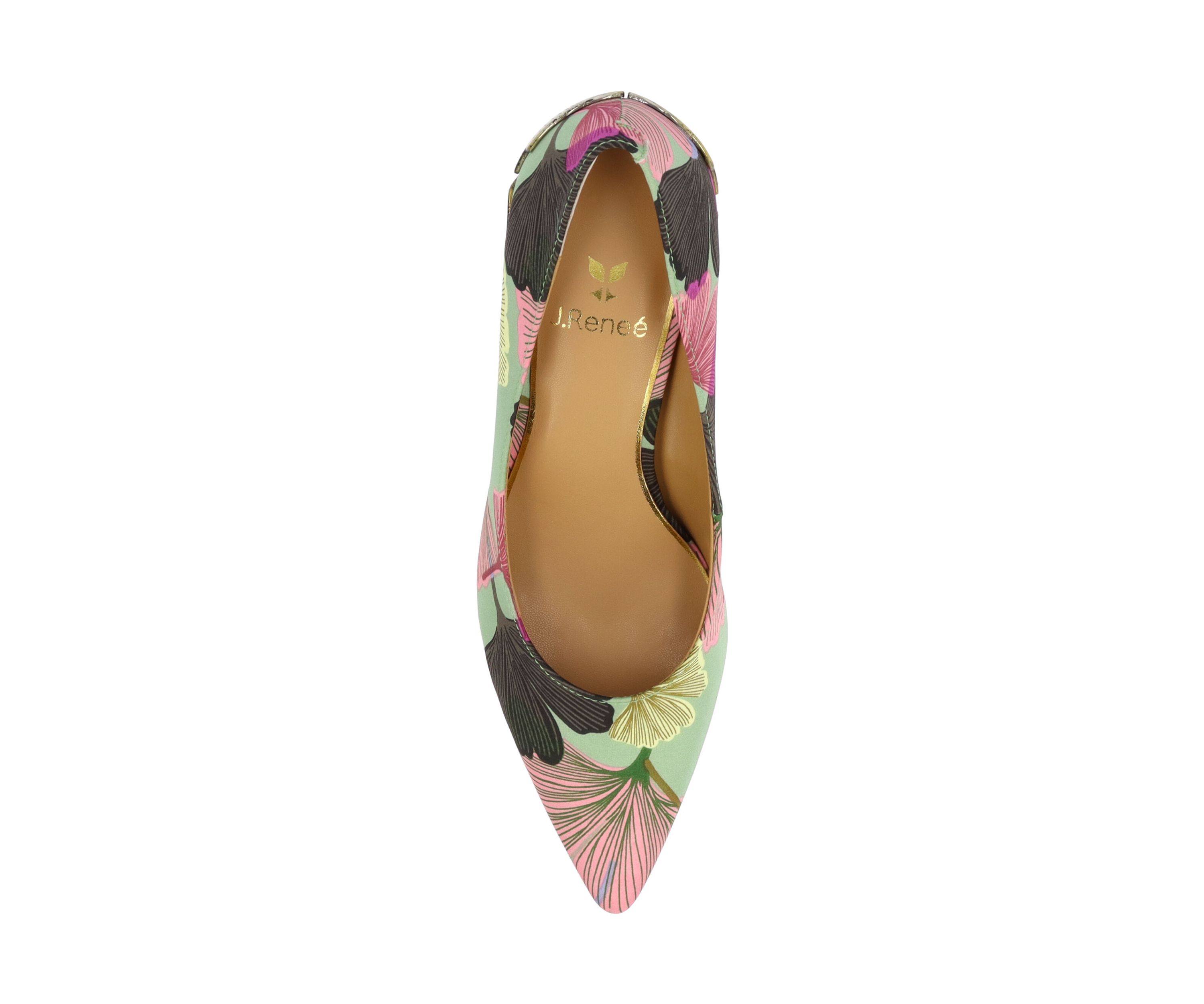 Tacy Gold Floral Heels