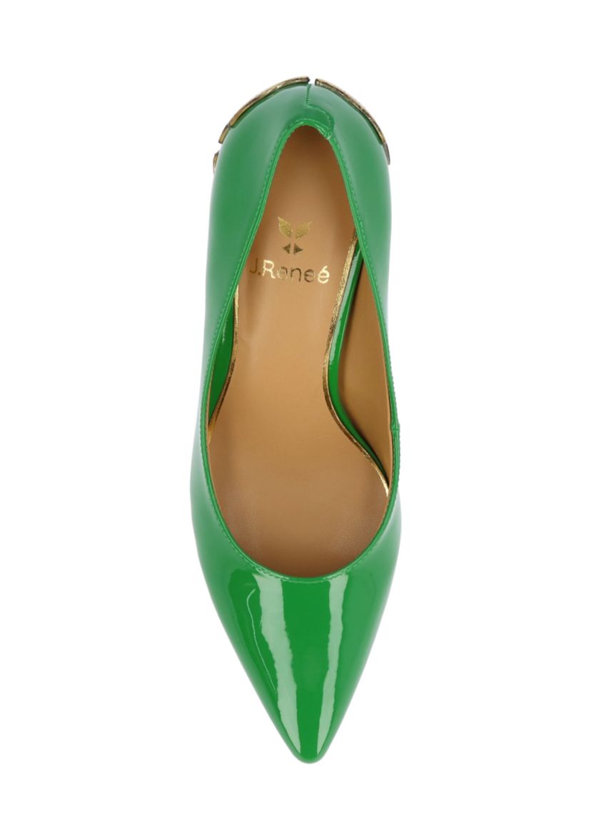 Tacy Gold Floral Heels