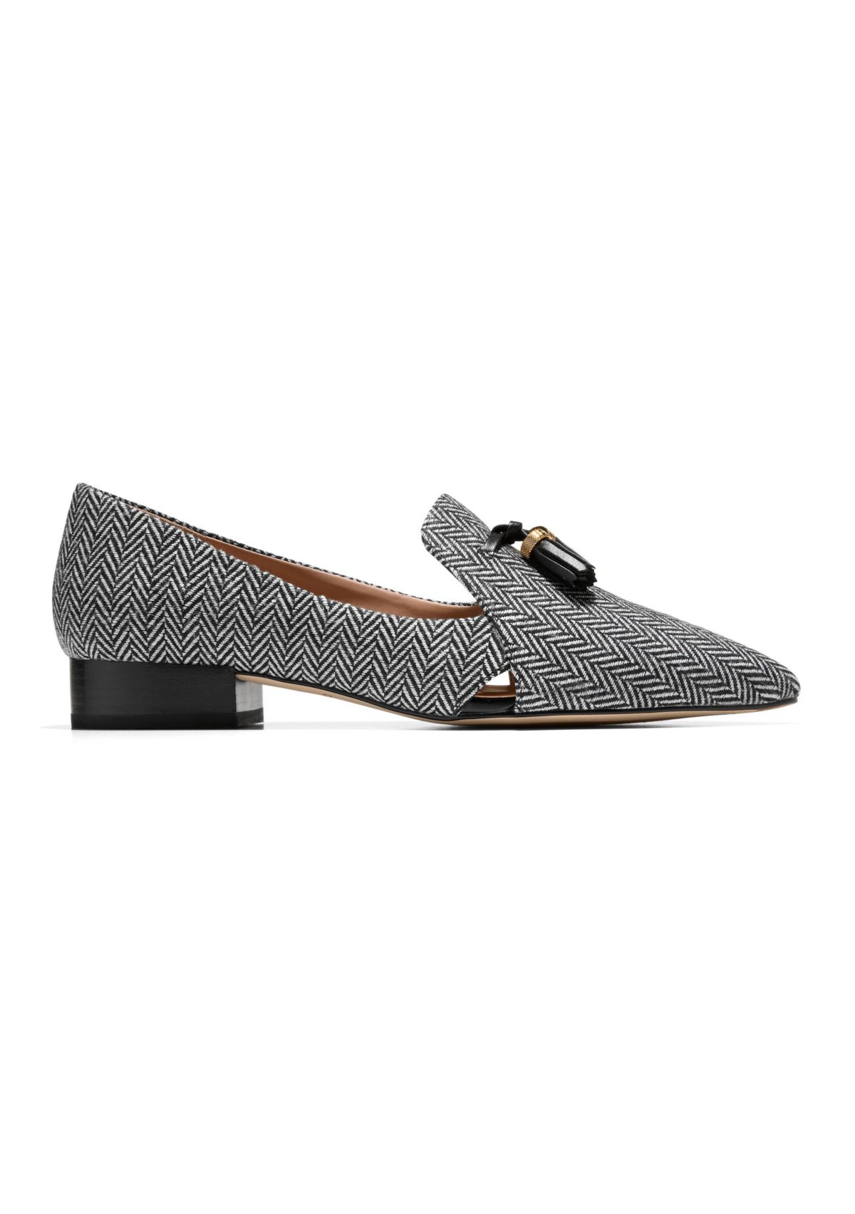 Vanya Herringbone Tassel Flats