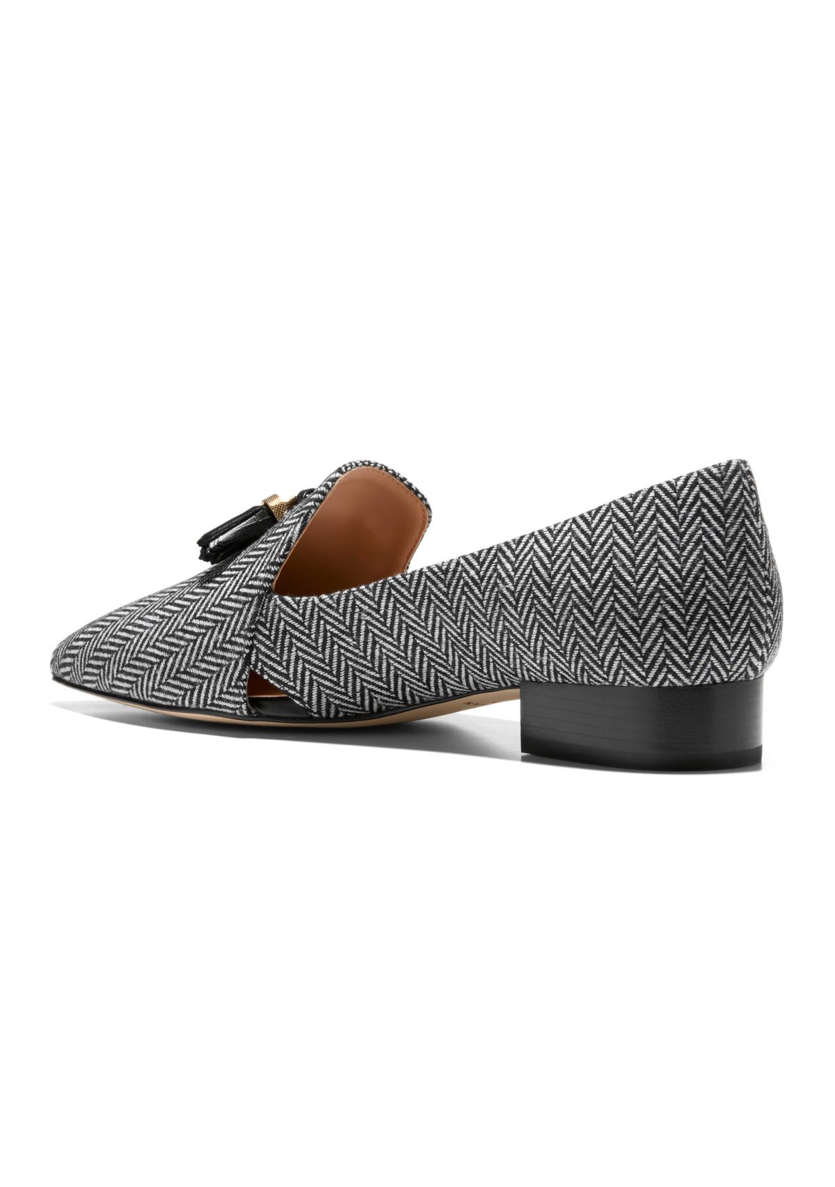 Vanya Herringbone Tassel Flats