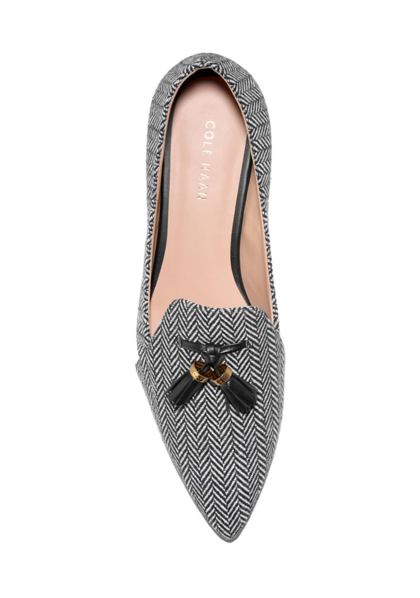 Vanya Herringbone Tassel Flats