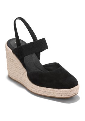 Cole Haan Women's Cloudfeel Kenna Espadrille Wedge Heels, Black, 8.5N