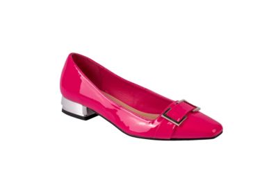 Ninety Union Women's Dove, Metallic Heel & Buckle Flat
