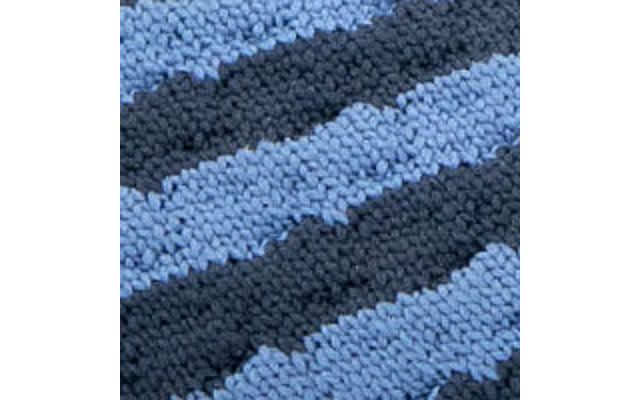 Blue Jean Textured Striped Knit Fabric