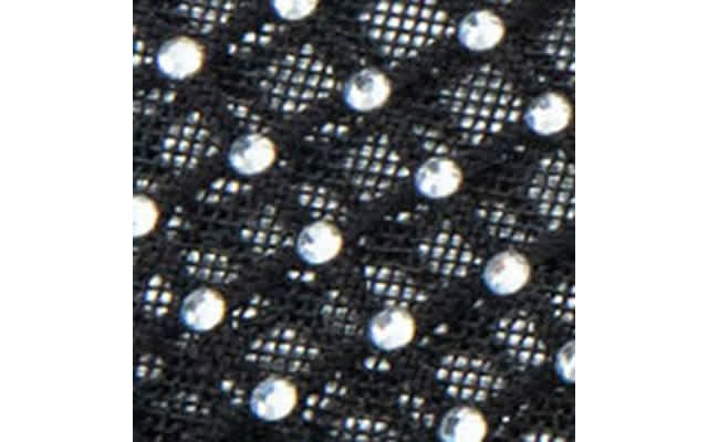 Crystal/Black Mesh Fabric
