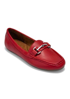 AEROSOLES Women's Day Drive Flats, Red, 9.5M