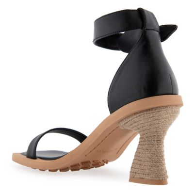 Calico Buckled Strap Low Heel