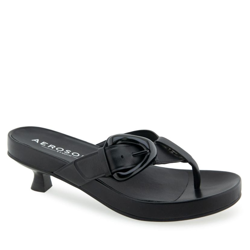 Calvin Kitten Heeled Thong Sandals