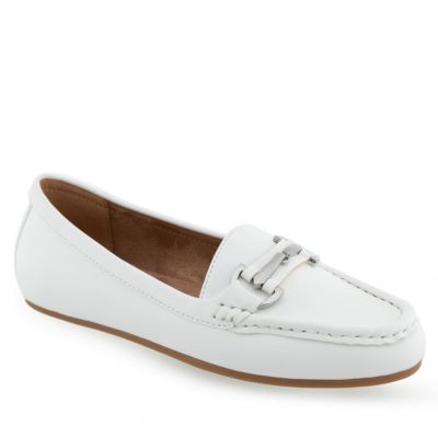AEROSOLES Women's Day Drive Loafer, White, 9M