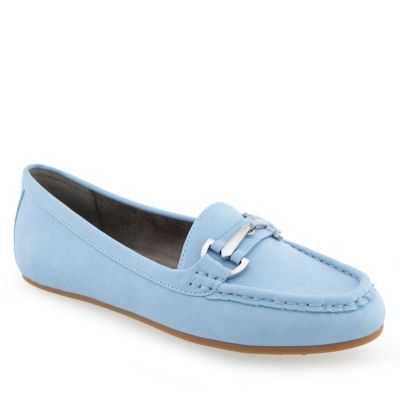 AEROSOLES Women's Day Drive Loafer, Blue, 6.5M