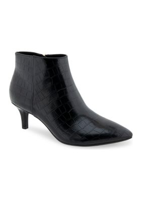 AEROSOLES Women's Edith Mid Heel Bootie, Black, 8.5M