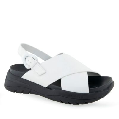 AEROSOLES Women's Harlow Flatform Sandals, White, 9.5M