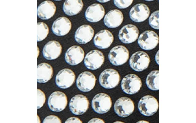 Black Satin Fabric/Crystals