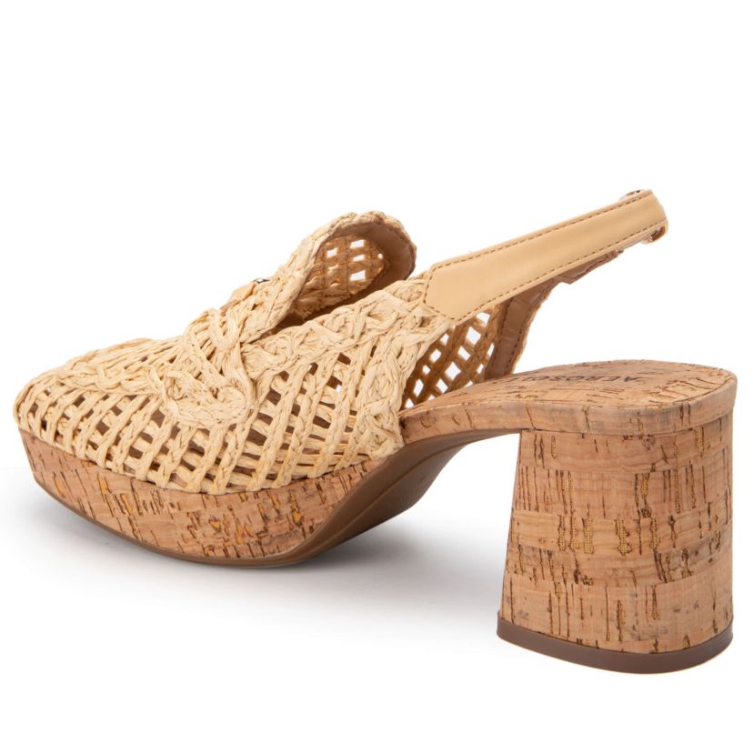 Santiago Raffia Platform Pump