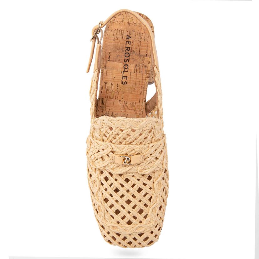 Santiago Raffia Platform Pump