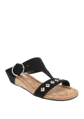 Rampage Simara T Bar Wedge Sandal | belk