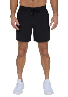 90 Degree by Reflex Men's Knit Stretch 7" Shorts, Black, 2XL