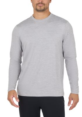 90 Degree by Reflex Men's Cooltek Presto Long Sleeve Crew Neck T-Shirt, Small