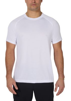 90 Degree by Reflex Mens Air Sense Iconic Textured T-Shirt, White, 2XL