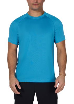 90 Degree by Reflex Mens Air Sense Iconic Textured T-Shirt, Azure, 2XL