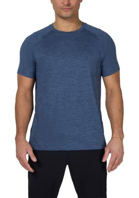 90 Degree by Reflex Men's Cooltek Presto Short Sleeve Crew Neck T-Shirt, Blue, 2XL