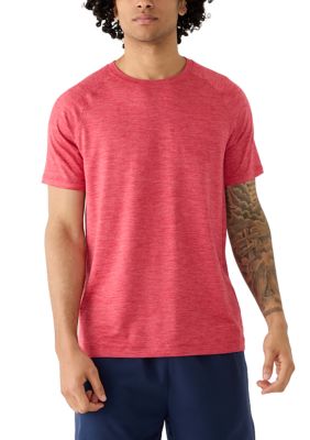 90 Degree by Reflex Men's Cooltek Presto Short Sleeve Crew Neck T-Shirt, Red, 2XL