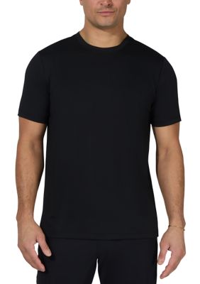 90 Degree by Reflex Men's Track Short Sleeve T-Shirt, Black, 2XL