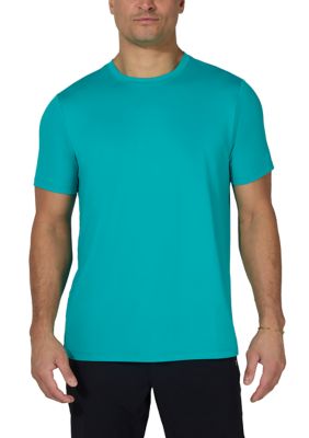 90 Degree by Reflex Men's Track Short Sleeve T-Shirt, Teal, 2XL