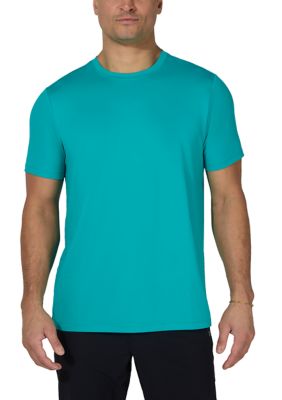 90 Degree by Reflex Men's Big & Tall Track Short Sleeve T-Shirt, Teal, 2XL Long