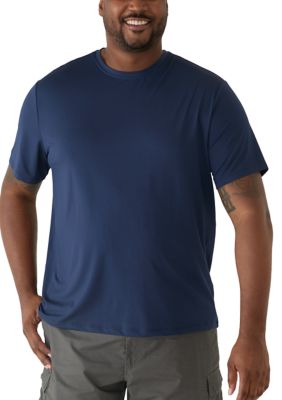 90 Degree by Reflex Men's Big & Tall Track Short Sleeve T-Shirt, Blue, 2XL Long