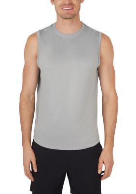 90 Degree by Reflex Men's Big & Tall Air Sense iconic Textured Tank Top, Gray, 2XL Long