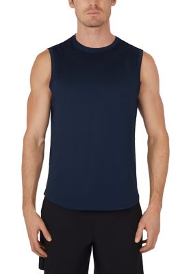 90 Degree by Reflex Men's Big & Tall Air Sense iconic Textured Tank Top, Blue, 2XL Long