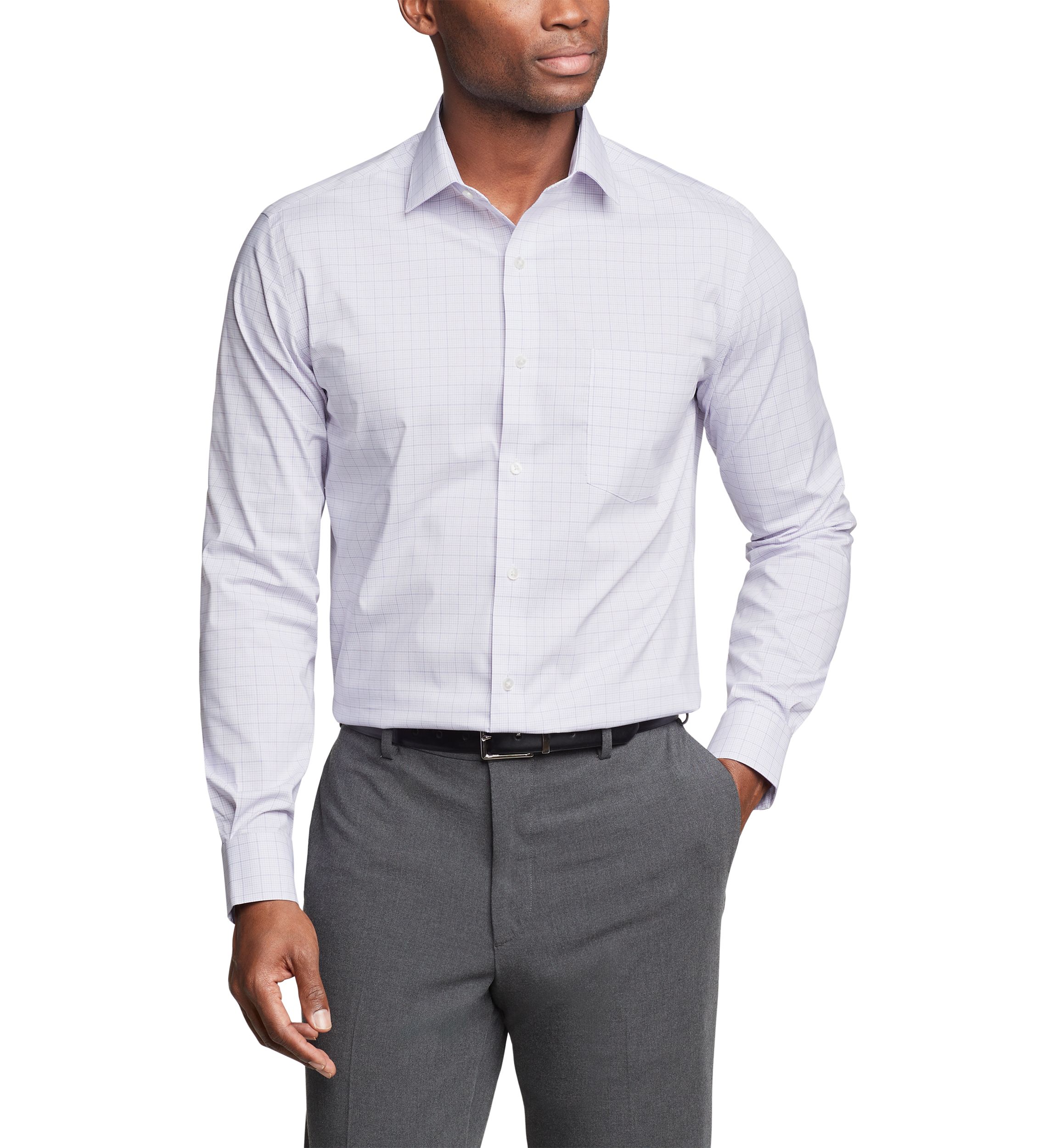 Mens Big Ultra Wrinkle Free Flex Collar Dress Shirt