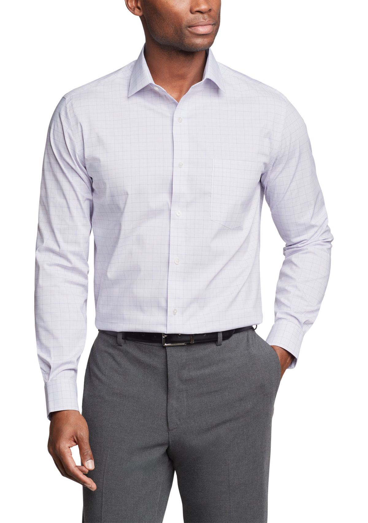 Mens Tall Ultra Wrinkle Free Flex Collar Dress Shirt