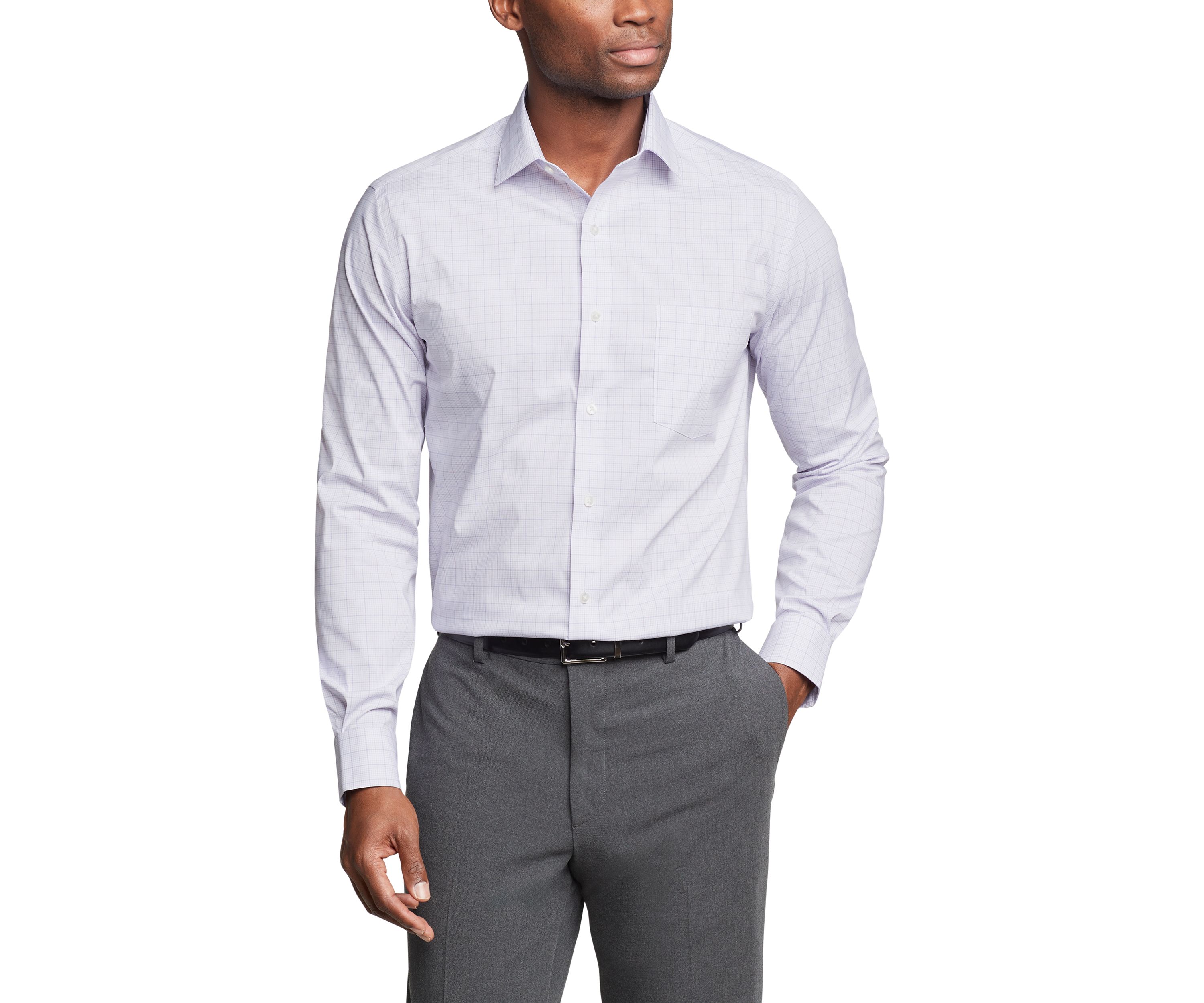 Mens Tall Ultra Wrinkle Free Flex Collar Dress Shirt
